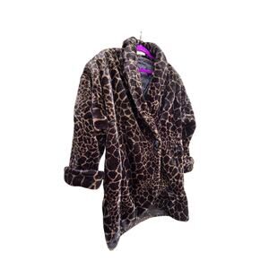 Women's Vintage Donnybrook Faux Fur Jacket Giraffi Print